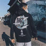 5XL Fashion Harajuku Hoodie Sweatshirt Mens Casual Black Hip Hop Japan Print Hoodie Streetwear Clothing Top Coat Winter Hoodie