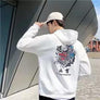 5XL Fashion Harajuku Hoodie Sweatshirt Mens Casual Black Hip Hop Japan Print Hoodie Streetwear Clothing Top Coat Winter Hoodie