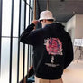 5XL Fashion Harajuku Hoodie Sweatshirt Mens Casual Black Hip Hop Japan Print Hoodie Streetwear Clothing Top Coat Winter Hoodie