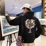 5XL Fashion Harajuku Hoodie Sweatshirt Mens Casual Black Hip Hop Japan Print Hoodie Streetwear Clothing Top Coat Winter Hoodie