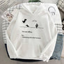 Cartoon Dinosaur Letter Print Hoodies Women Hooded Oversize Pullovers Harajuku Warm Kawaii Female Loose Streetwear Sweatshirts