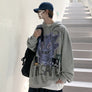 Autumn Winter New Devil Hoodie Men Fashion Casual Hoodies Loose Fleece Hip Hop Streetwear Men's Sweatshirt Anime Clothes