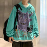 Autumn Winter New Devil Hoodie Men Fashion Casual Hoodies Loose Fleece Hip Hop Streetwear Men's Sweatshirt Anime Clothes