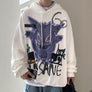 Autumn Winter New Devil Hoodie Men Fashion Casual Hoodies Loose Fleece Hip Hop Streetwear Men's Sweatshirt Anime Clothes